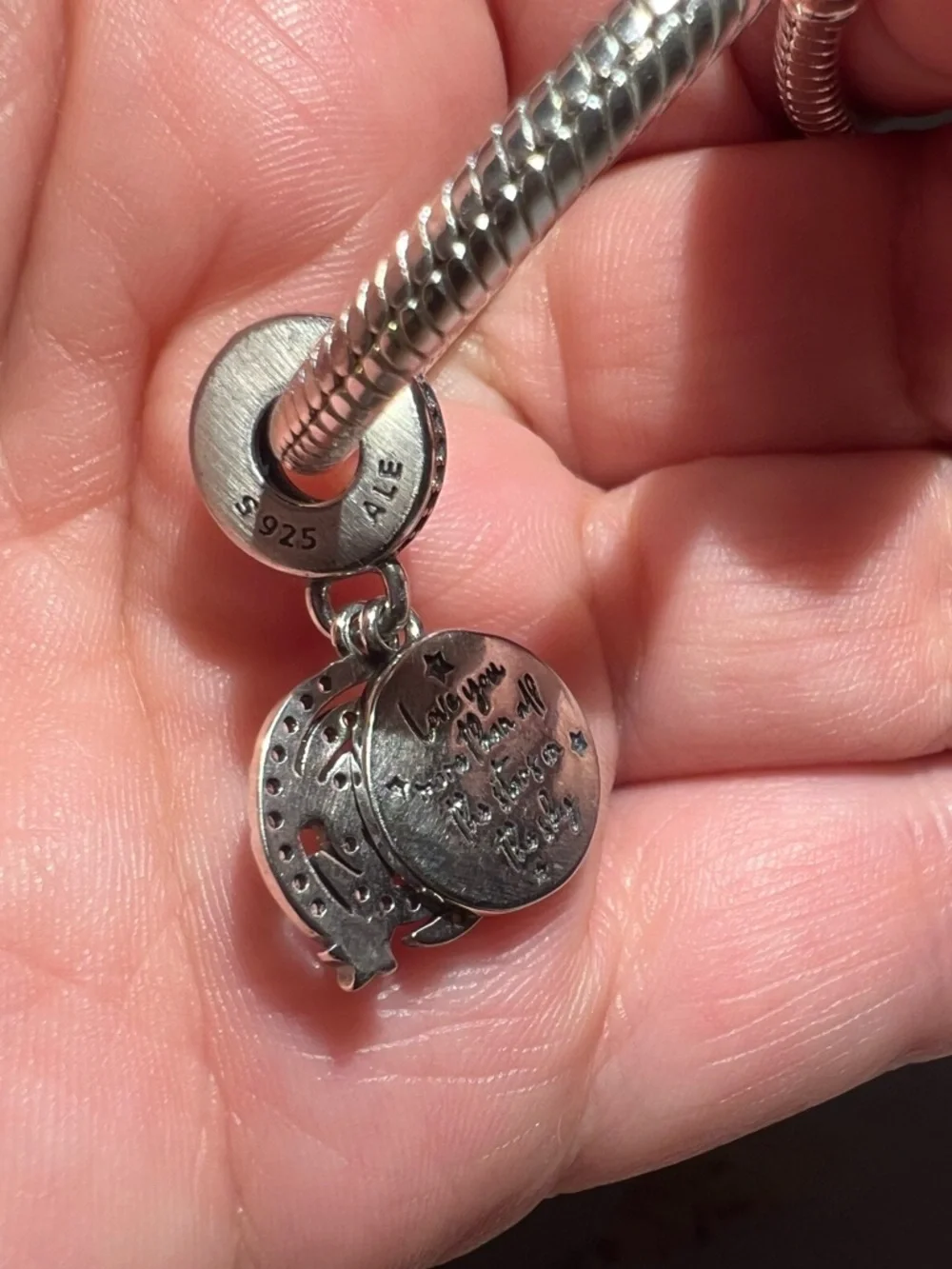 Two-tone Shooting Star Double Dangle Charm